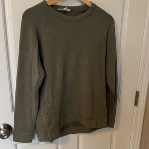 Workshop Republic Clothing Olive Green/Brown super soft Crewneck Sweatshirt